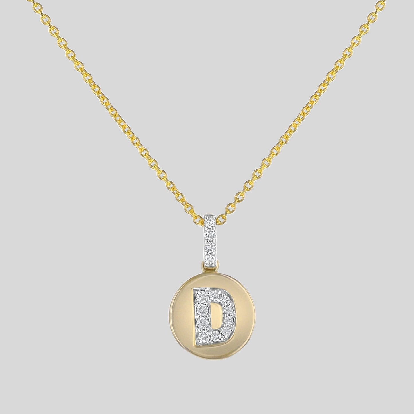 Diamond Initial Pendant without the 18k Gold Chain