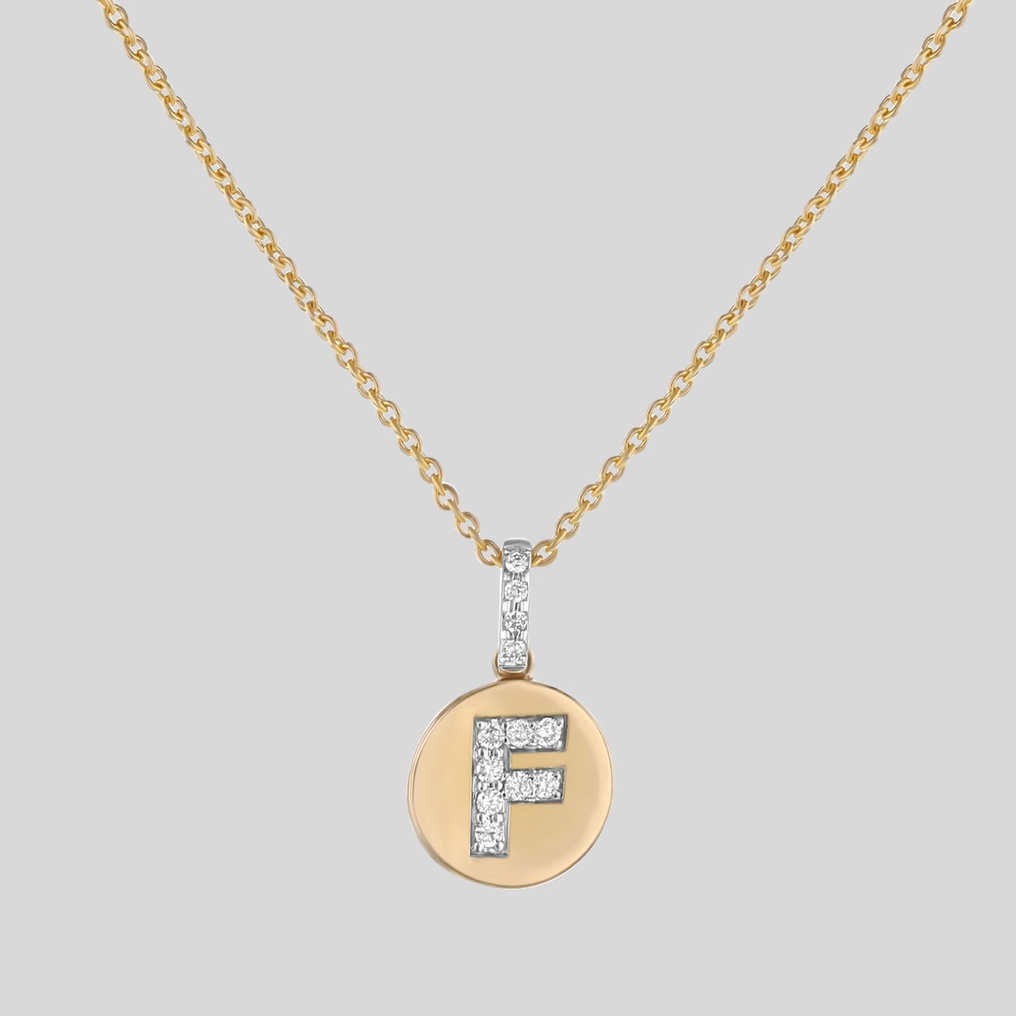 Diamond Initial Pendant without the 18k Gold Chain