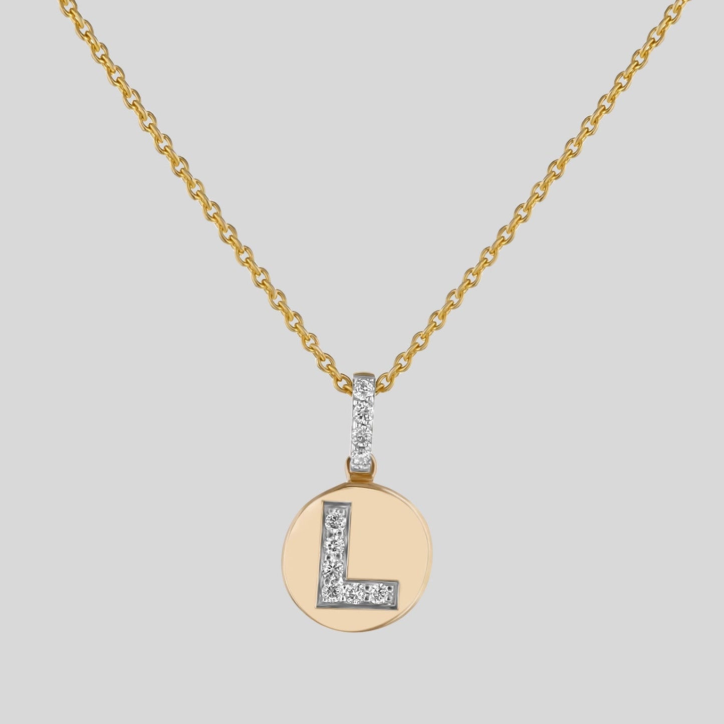 Diamond Initial Pendant without the 18k Gold Chain