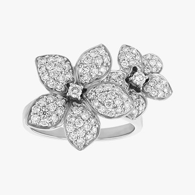 Lab Grown Diamond Flower Petal Ring