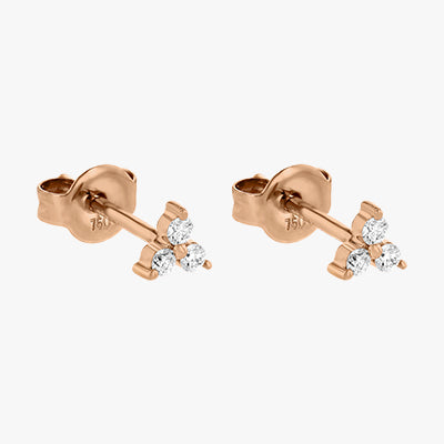 The 18K Gold Mini Trois Diamond Earrings