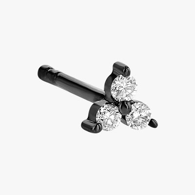 The 18K Gold Mini Trois Diamond Earrings