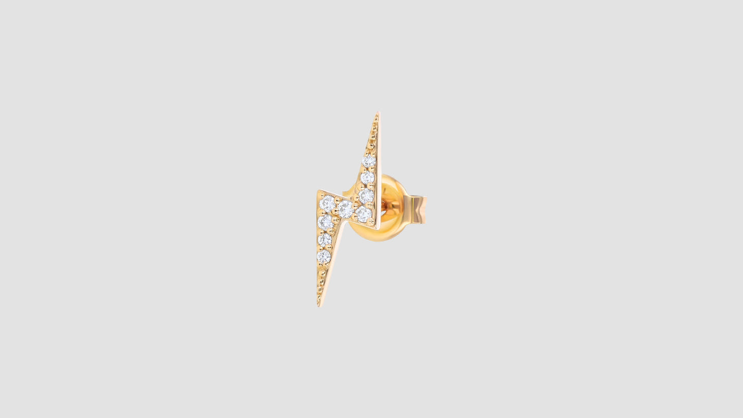 The White Diamond Lightning Bolt Stud