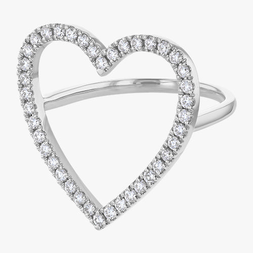 The Open Heart Diamond Ring