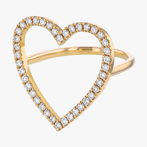 The Open Heart Diamond Ring