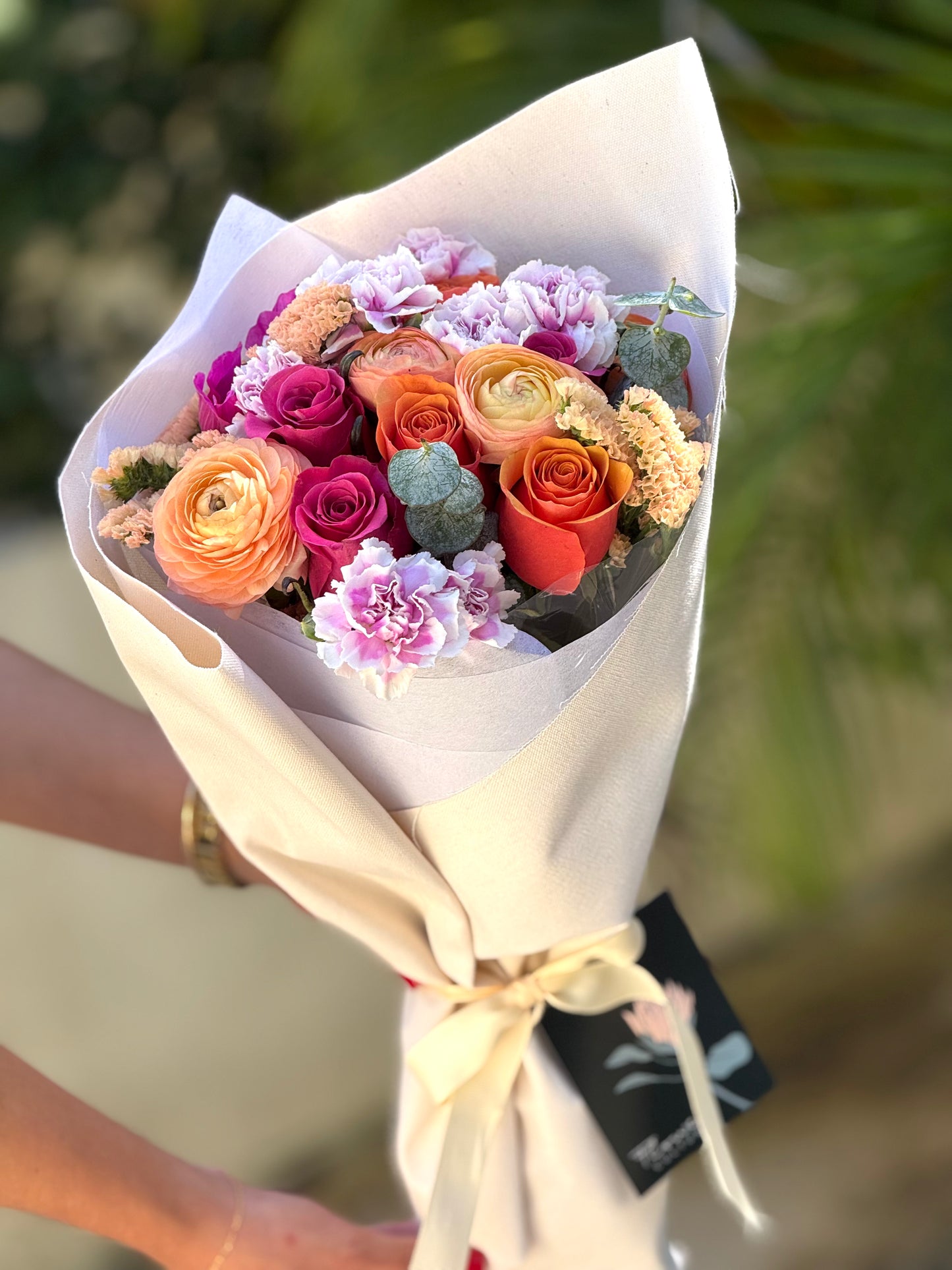 blush and hot pink flowers 